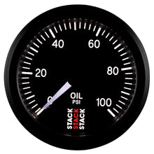 Load image into Gallery viewer, Autometer Stack 52mm 0-100 PSI 1/8in NPTF (M) Mechanical Oil Pressure Gauge - Black.