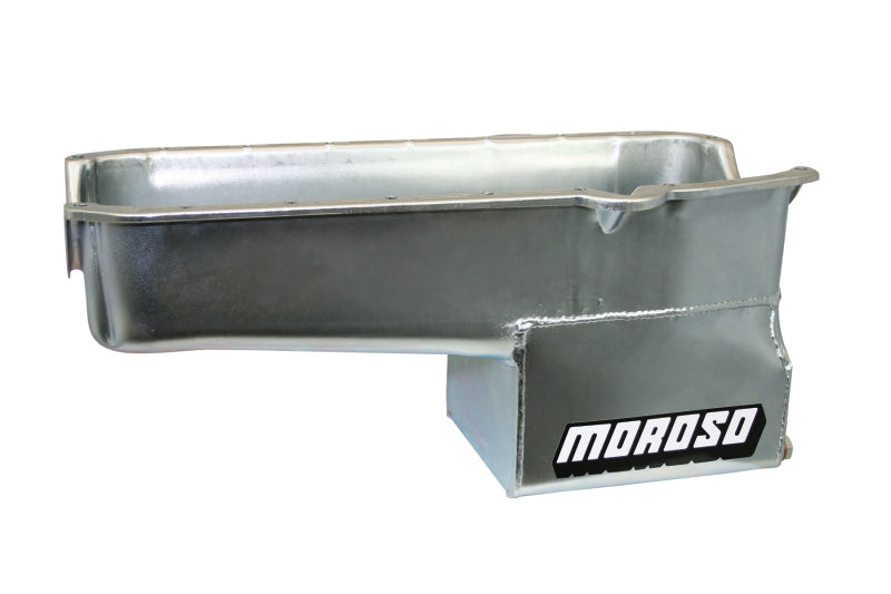 Moroso Pre-80 Chevrolet Small Block (w/Driver Side Dipstick) Wet Sump 7qt 9.5in Steel Oil Pan