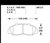 Hawk Performance Blue 9012 Front Brake Pads - HB143E.680