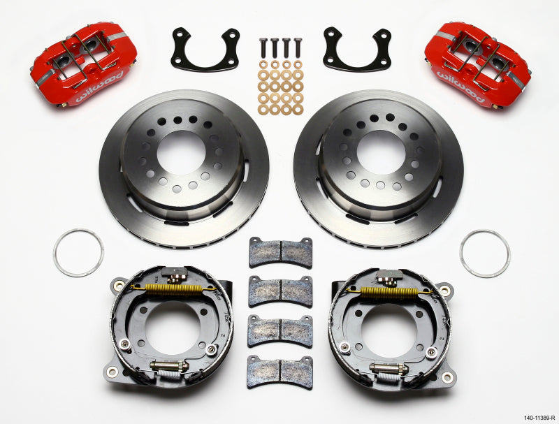 Wilwood Dynapro Low-Profile 11.00in P-Brake Kit - Red New Big Ford 2.50in Offset - eliteracefab.com