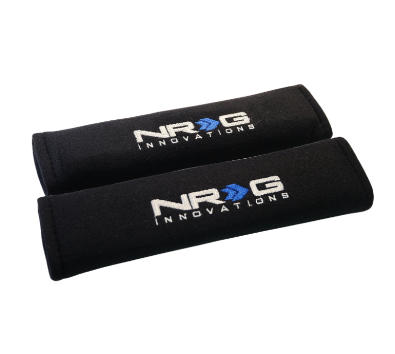 NRG Seat Belt Pads 2.7in. W x 11in. L (Black) Short - 2pc - eliteracefab.com