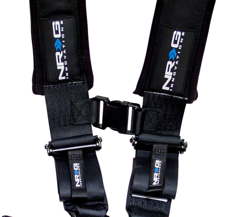 NRG SFI 16.1 5PT 3in. Seat Belt Harness / Latch Link - Black - eliteracefab.com