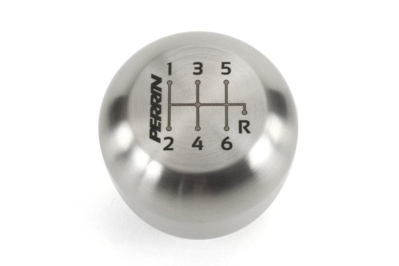 Perrin 17-18 Honda Civic Brushed Stainless Steel Large Shift Knob - 6 Speed - eliteracefab.com