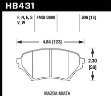 Load image into Gallery viewer, Hawk 04-05 Mazda Miata DTC-60 Motorsports Front Brake Pads - eliteracefab.com