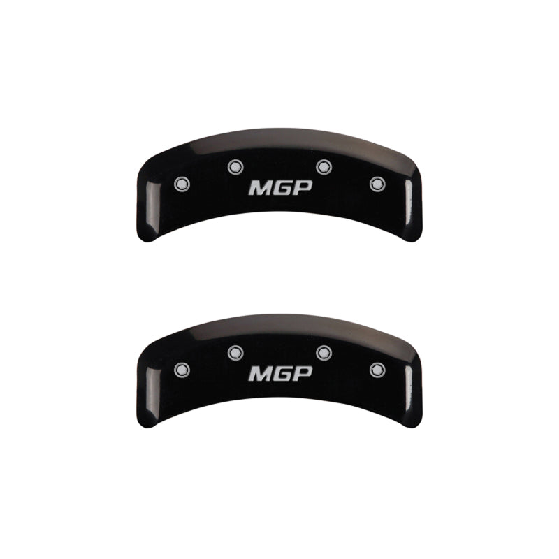 MGP 4 Caliper Covers Engraved Front & Rear MGP Black finish silver ch MGP