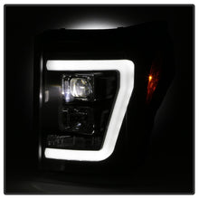 Load image into Gallery viewer, Spyder Ford F250/350/450 11-16 V2 High-Power LED Headlights-White Light Bar-Black PRO-YD-FS11V2PL-BK - eliteracefab.com