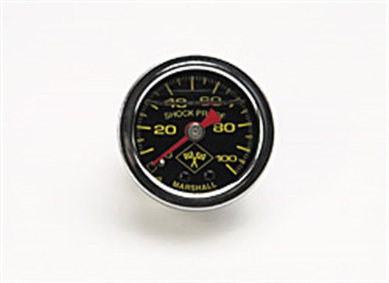 Russell Performance 100 psi fuel pressure gauge black face chrome case (Liquid-filled) - eliteracefab.com