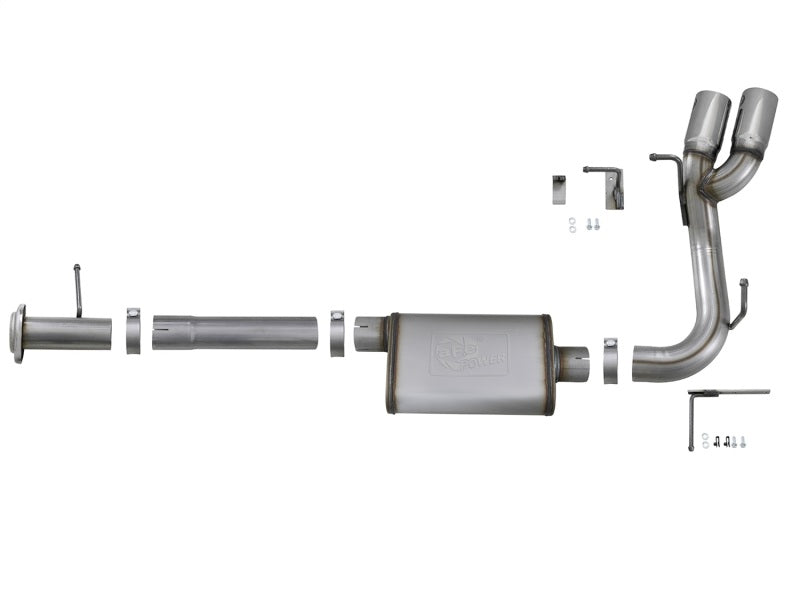 aFe MACH Force-XP 3in 409 SS Cat-Back Exhaust w/ Polished Tip 17-19 GM Colorado/Canyon V6-3.6L aFe