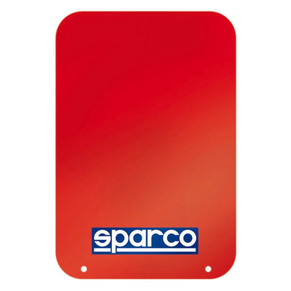 Sparco Mud Flap Pair Red - eliteracefab.com