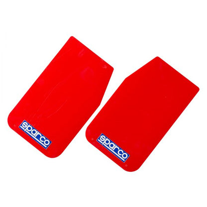 Sparco Mud Flap Pair Red - eliteracefab.com