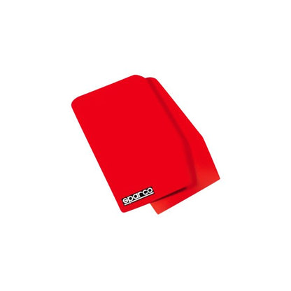 Sparco Mud Flap Pair Red - eliteracefab.com