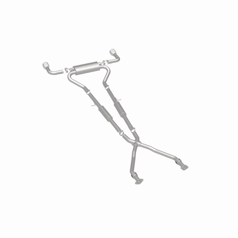 MagnaFlow 14 Infiniti Q50 V6 3.7L Cat-Back Polished Stainless Tips Dual Split Rear Exit Exhaust Magnaflow