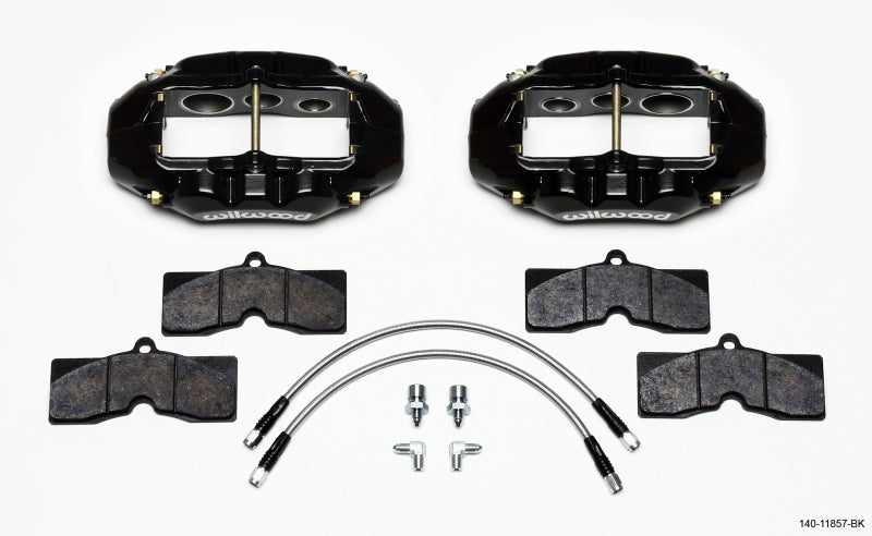 Wilwood D8-6 Front Caliper Kit Black Corvette C2 / C3 65-82 Wilwood