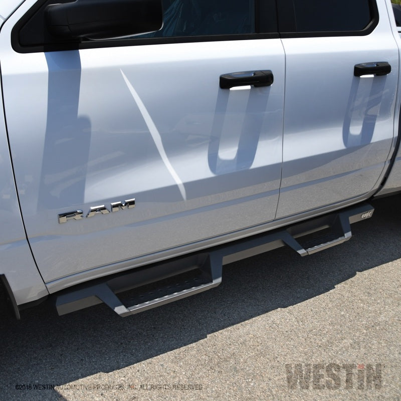 Westin 2019 Ram 1500 Quad Cab Drop Nerf Step Bars - Textured Black - eliteracefab.com