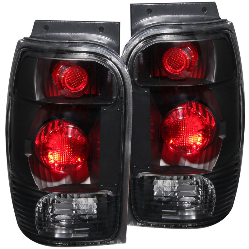 ANZO USA Ford Explorer Taillights Black; 1998-2001 - eliteracefab.com