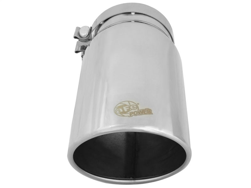 aFe Universal Bolt On Exhaust Tip Polished 5in Inlet x 6in Outlet x 12in Long aFe