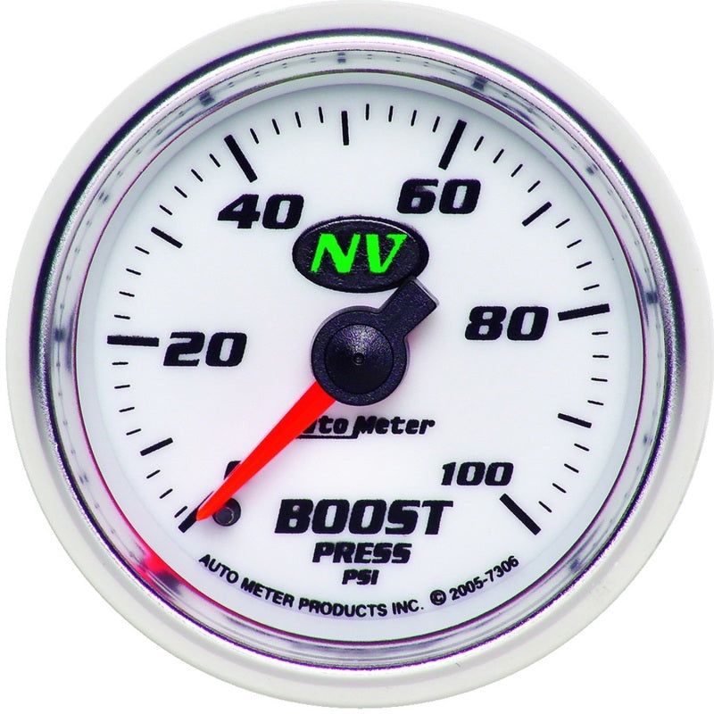 Autometer NV 52mm 0-100 PSI Boost Mechanical Gauge 7306