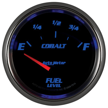 Autometer Cobalt 66.7mm 0-90 ohms Fuel Level Gauge 7914