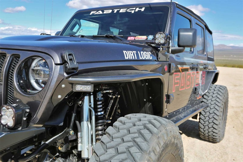 Fabtech 18-21 Jeep JL 4WD Front Steel Tube Fenders - eliteracefab.com