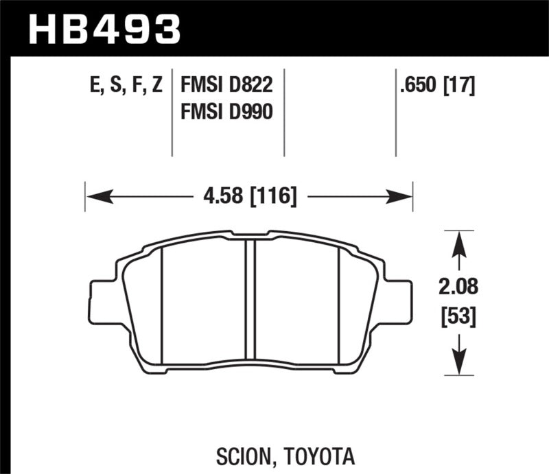 Hawk 04-07 xA/xB / 2000 MR2 Spyder D990 HPS Street Front Brake Pads - eliteracefab.com