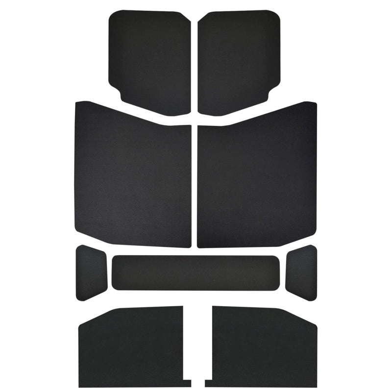 DEI 18-23 Jeep Wrangler JL 4-Door Boom Mat Headliner - 9 Piece - Black Leather Look DEI