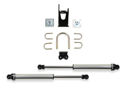 Fabtech 05-21 Ford F250/350 4WD Dual Steering Stabilizer System (Opposing Style) w/DL 2.25 Shocks - eliteracefab.com