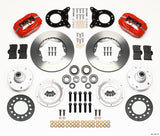 Wilwood Forged Dynalite Front Kit 11.00in Red 1965-1969 Mustang Disc & Drum Spindle