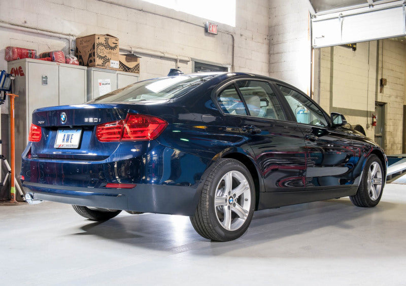 AWE Tuning BMW F30 320i Touring Exhaust w/Performance Mid Pipe - Chrome Silver Tip (90mm) AWE Tuning