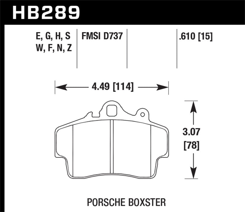 Hawk Performance HPS 5.0 Front Brake Pads - HB289B.610 Hawk Performance