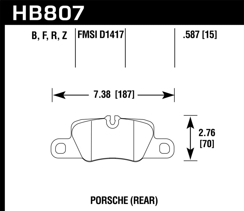 Hawk Performace HPS Rear Brake Pads - HB807F.587