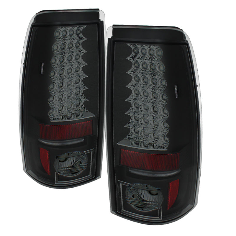 Spyder Chevy Silverado 1500 99-02 (Not Fit Stepside) LED Tail Lights Blk Smke ALT-YD-CS99-LED-BSM - eliteracefab.com