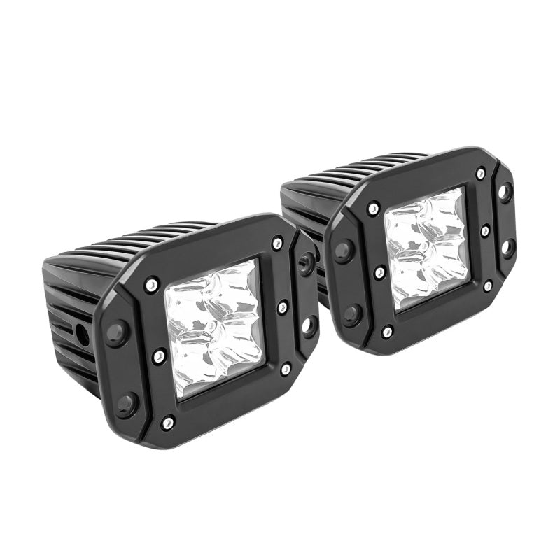 Westin FM4Q 3W Osram w/mounting hardware and pigtail connectors (set of 2) - Black - eliteracefab.com