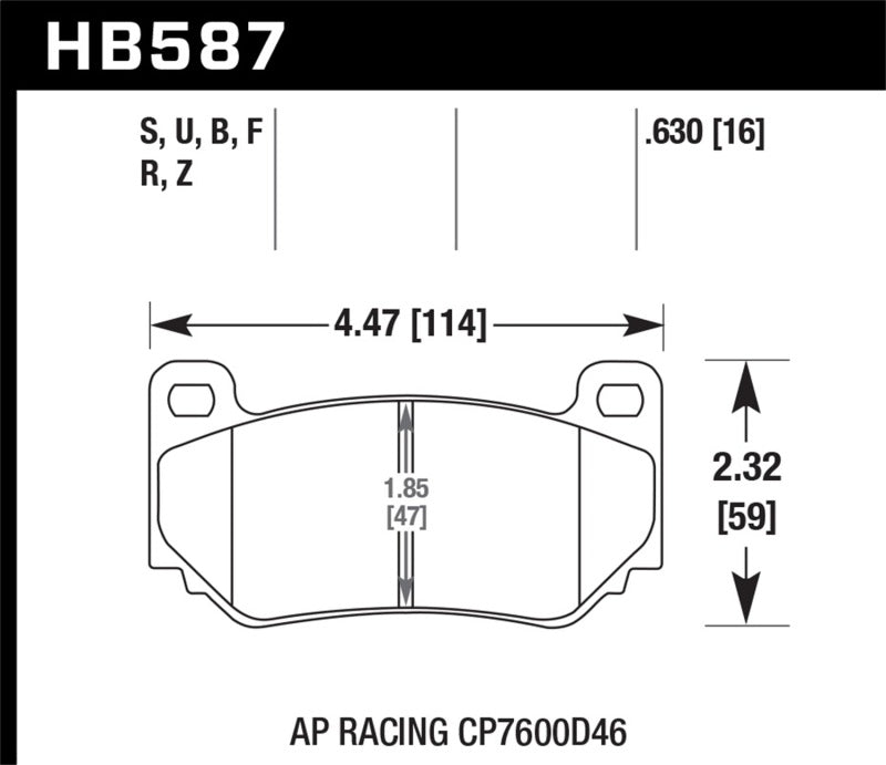 Hawk HPS 5.0 AP Racing CP7600D46 Race Brake Pads - eliteracefab.com