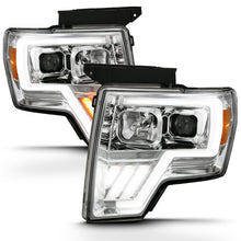 Load image into Gallery viewer, ANZO 2009-2013 Ford F-150 Projector Light Bar G4 Switchback H.L. Chrome Amber - eliteracefab.com