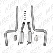 Load image into Gallery viewer, MBRP 05-09 Ford Mustang GT 4.6L Dual Split Rear Race Version AL/ 3in Cat Back Exhaust System - eliteracefab.com