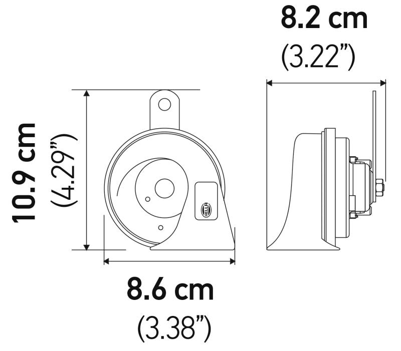 Hella 12V Twin Trumpet Horn Kit with Bracket - Toyota - eliteracefab.com