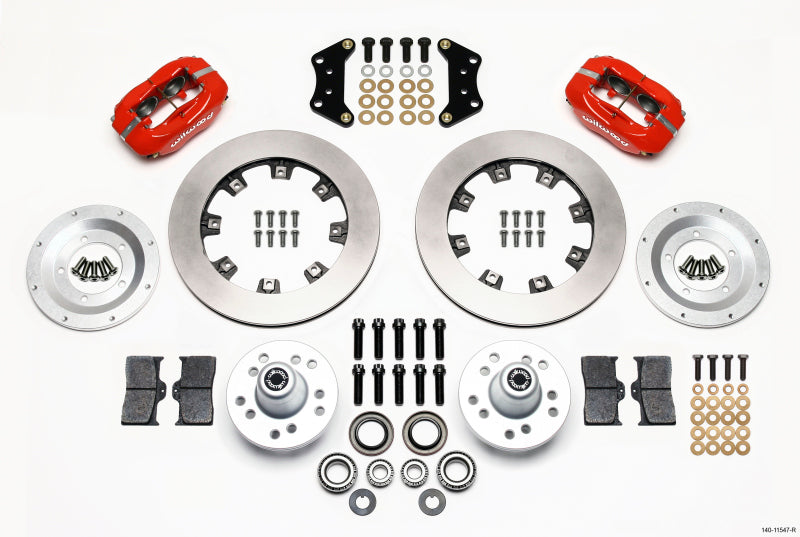 Wilwood Forged Dynalite Front Kit 12.19in Red Magnum Force Drop Spndle Wilwood