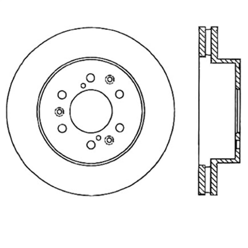 STOPTECH 05-10 GMC SIERRA 1500 (W REAR DRUM) / 07-09 GMC YUKON FRONT RIGHT SLOTTED & DRILLED ROTOR, 127.66057R - eliteracefab.com