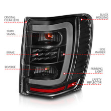 Load image into Gallery viewer, ANZO 1999-2004 Jeep Grand Cherokee LED Tail Lights w/ Light Bar Black Housing Clear Lens - eliteracefab.com