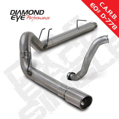 Diamond Eye KIT 5in DPF-BACK w/ DP SGL SS 08-10 Ford 6.4L Powerstroke F250/F350 Diamond Eye Performance