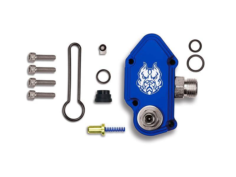 Sinister Diesel 03-07 Ford Powerstroke 6.0L Blue Spring Kit with Adjustable Billet Spring Housing - eliteracefab.com