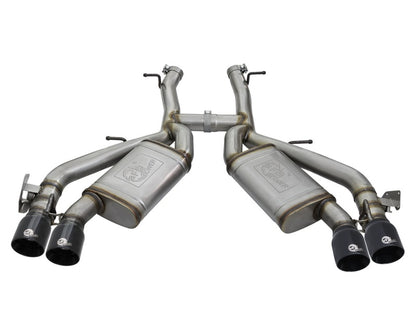 aFe MACHForce XP 3in 304 SS Axle-Back Exhaust Dual Exhaust (NPP) w/ Black Tips 16-17 Camaro SS V8 aFe