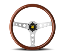 Load image into Gallery viewer, Momo Indy Steering Wheel 350 mm - Magoany Wood/Brshd Spokes IND35MA0P