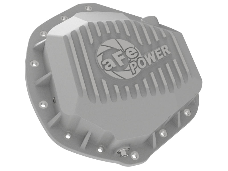 aFe Street Series Rear Differential Cover Raw w/ Machined Fins 01-18 GM Diesel Trucks V8-6.6L (td) - eliteracefab.com