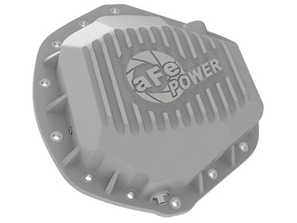 aFe Street Series Rear Differential Cover Raw w/ Machined Fins 01-18 GM Diesel Trucks V8-6.6L (td) - eliteracefab.com
