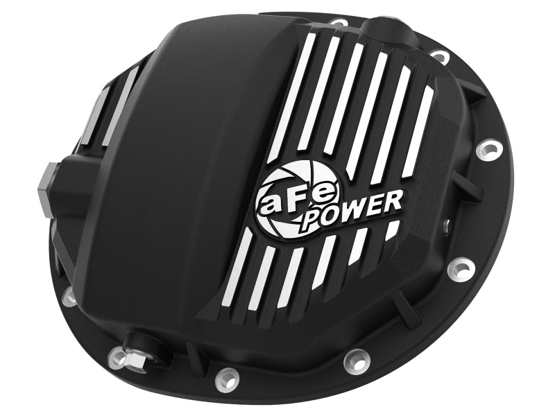 aFe Power Pro Series AAM 9.5/9.76 Rear Diff Cover Black w/Mach Fins 14-19 GM Silverado/Sierra 1500 - eliteracefab.com