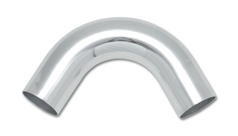 Vibrant 3in O.D. Universal Aluminum Tubing (120 degree Bend) - Polished - eliteracefab.com