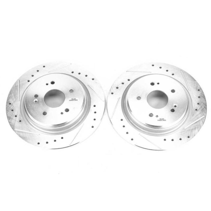 Power Stop 15-19 Acura TLX Rear Evolution Drilled & Slotted Rotors - Pair - eliteracefab.com