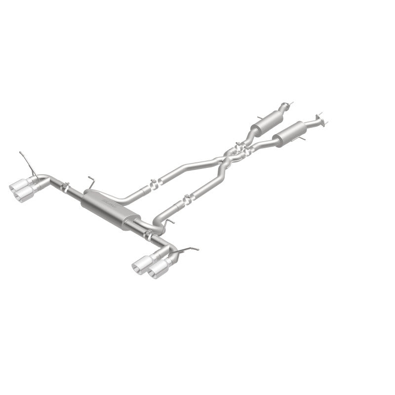 MagnaFlow Cat Back, SS, 2.5in, Quad Split Polish 4in tip 14-15 Jeep Grand Cherokee 3.6L/5.7L V6/V8 Magnaflow