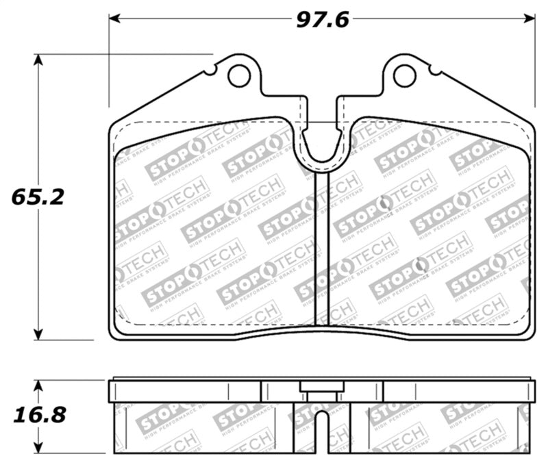 StopTech Performance ST-40 4 Piston Front Caliper Brake Pads - eliteracefab.com